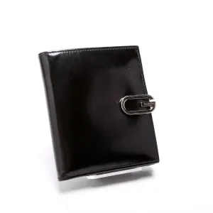 035-1147 Brushed Leather Compact Wallet Black