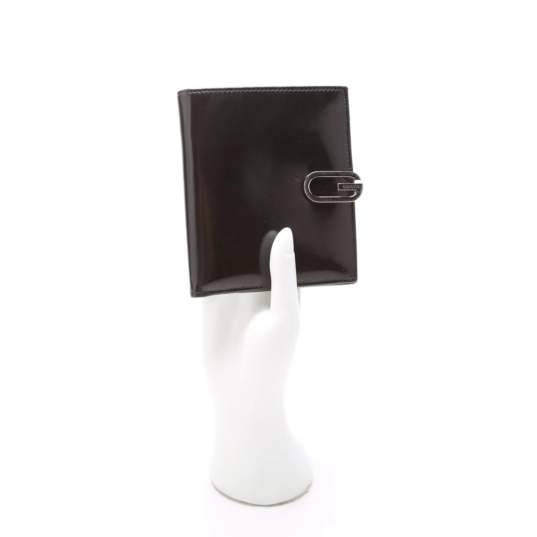 035-1147 Brushed Leather Compact Wallet Black