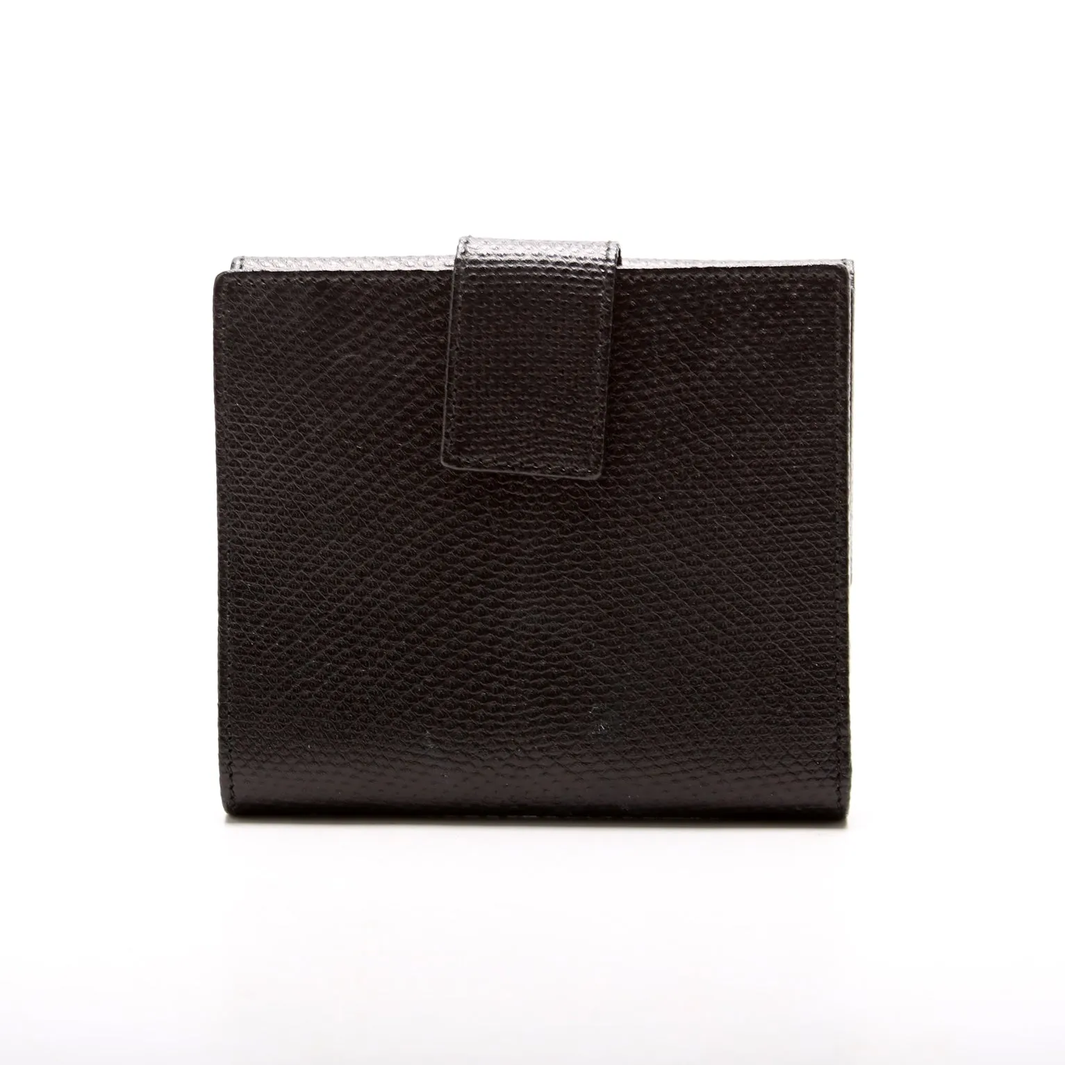 035-2184 GG Lizard Embossed Compact Trifold Wallet Black