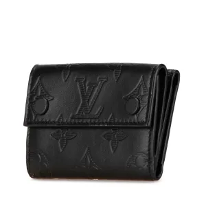 Black Louis Vuitton Monogram Shadow Discovery Compact Wallet
