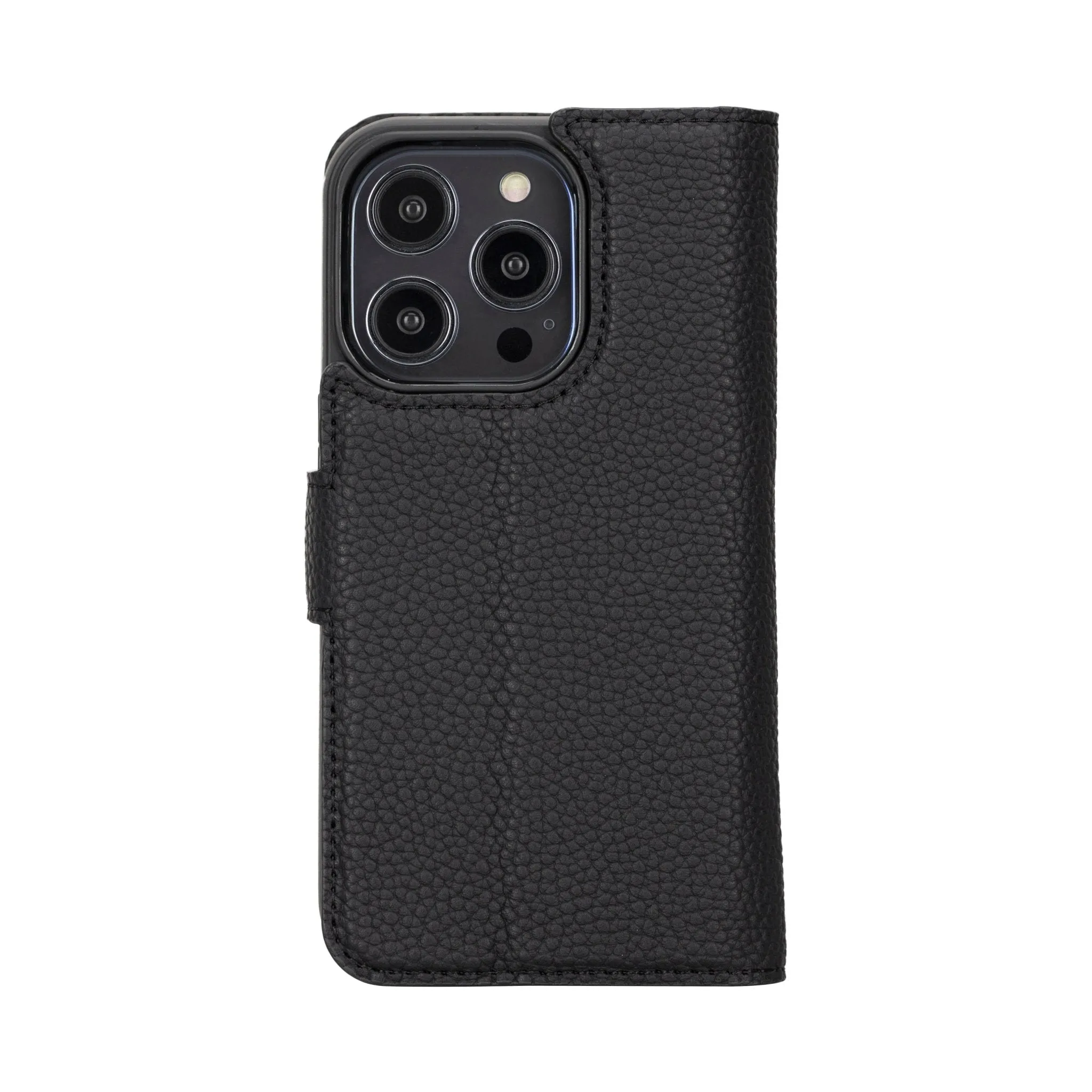 Carter iPhone 15 Pro Wallet Case, Pebble Black
