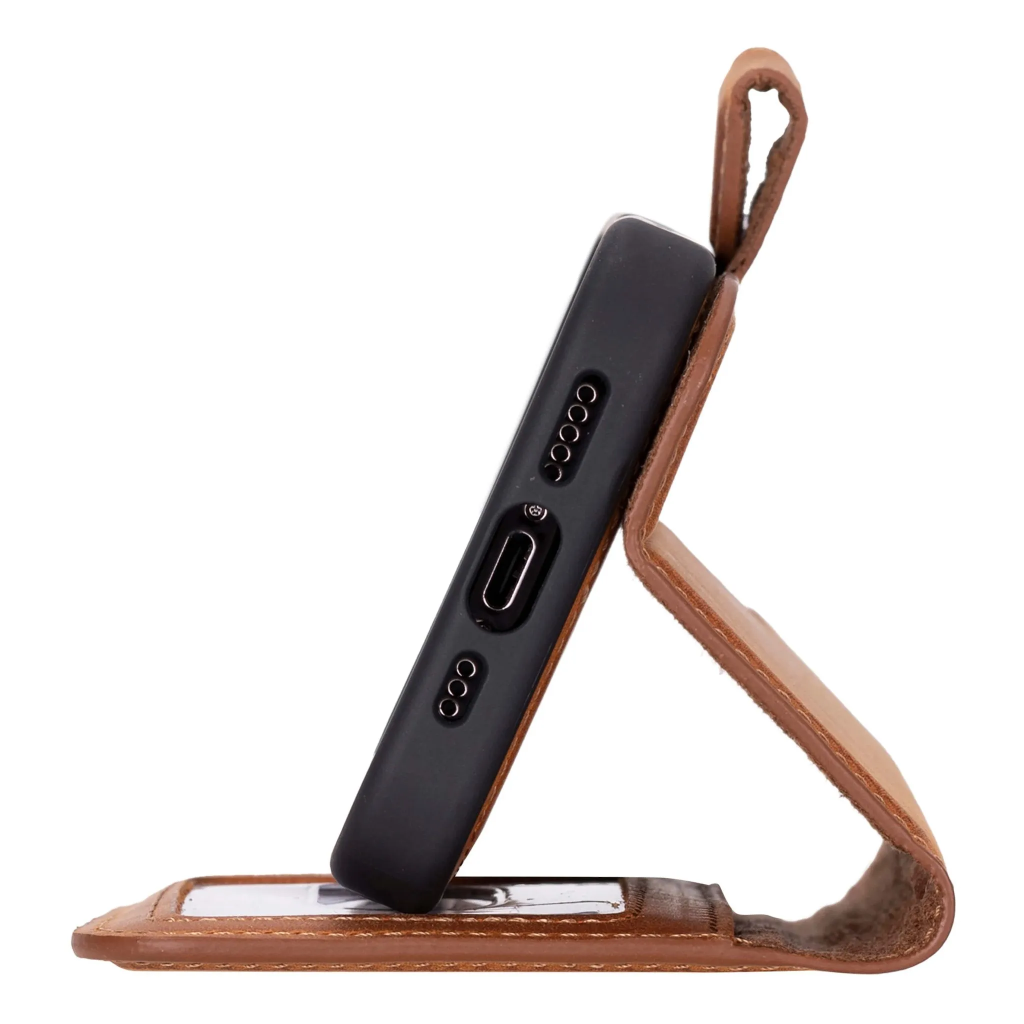 Carter iPhone 16 Wallet Case, Burnished Tan