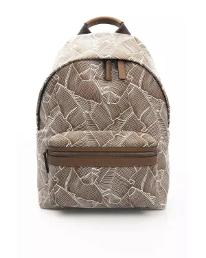 Cerruti 1881  Tropical Leaf Print Backpack for Men