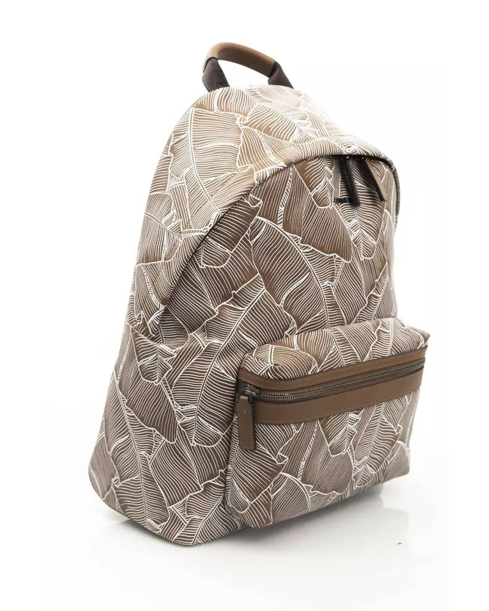 Cerruti 1881  Tropical Leaf Print Backpack for Men