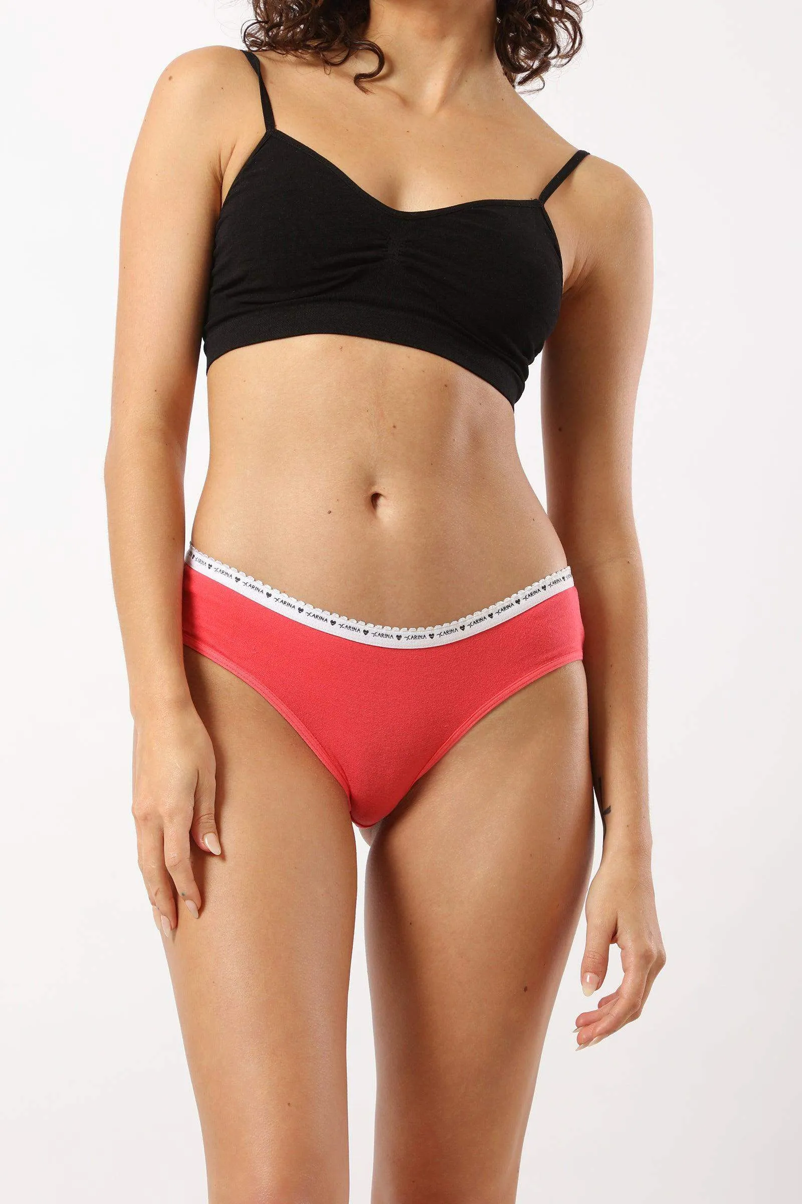 Elastic Waist Bikini Panties - 5 Pcs