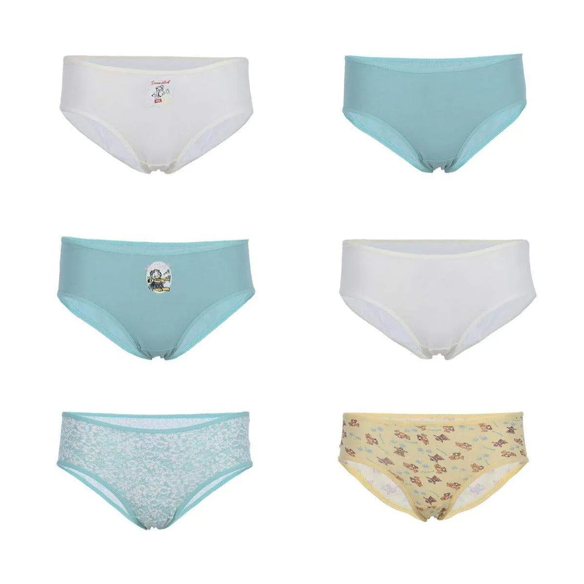Girly Cotton Briefs (Pack of 6)