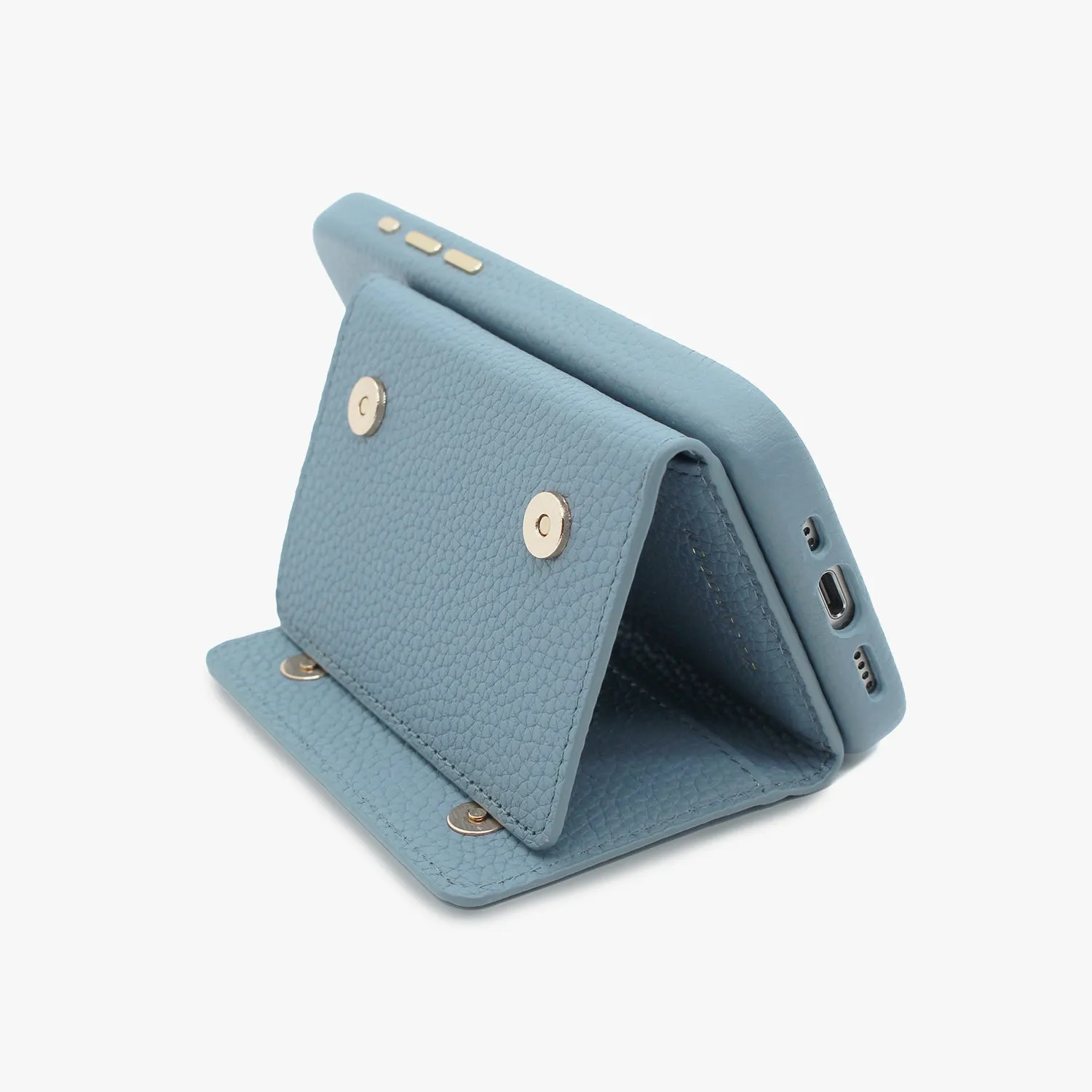 iPhone 15 Pro Leather Case with MagSafe Trifold Wallet Set