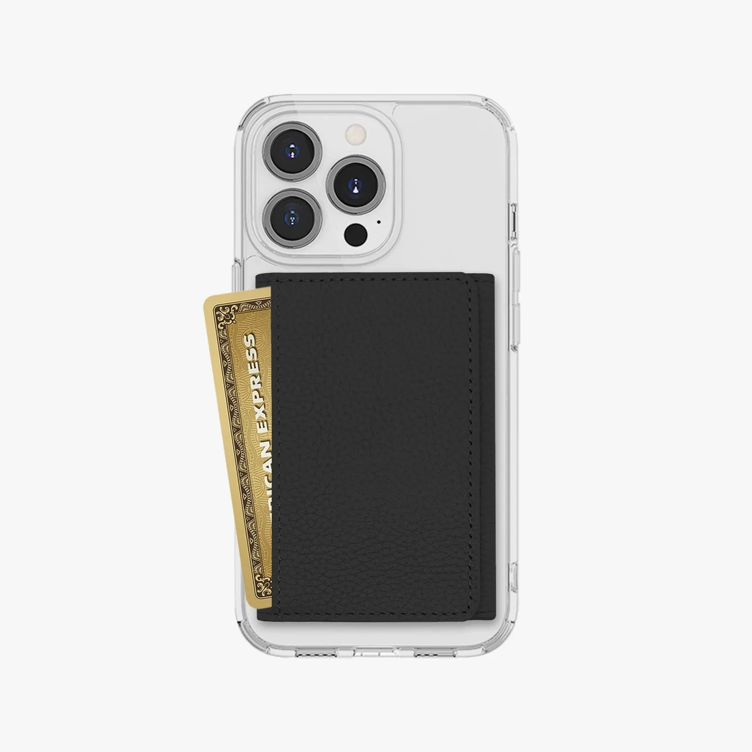 iPhone 15 Pro Max HD Clear Case with MagSafe Trifold Wallet Set