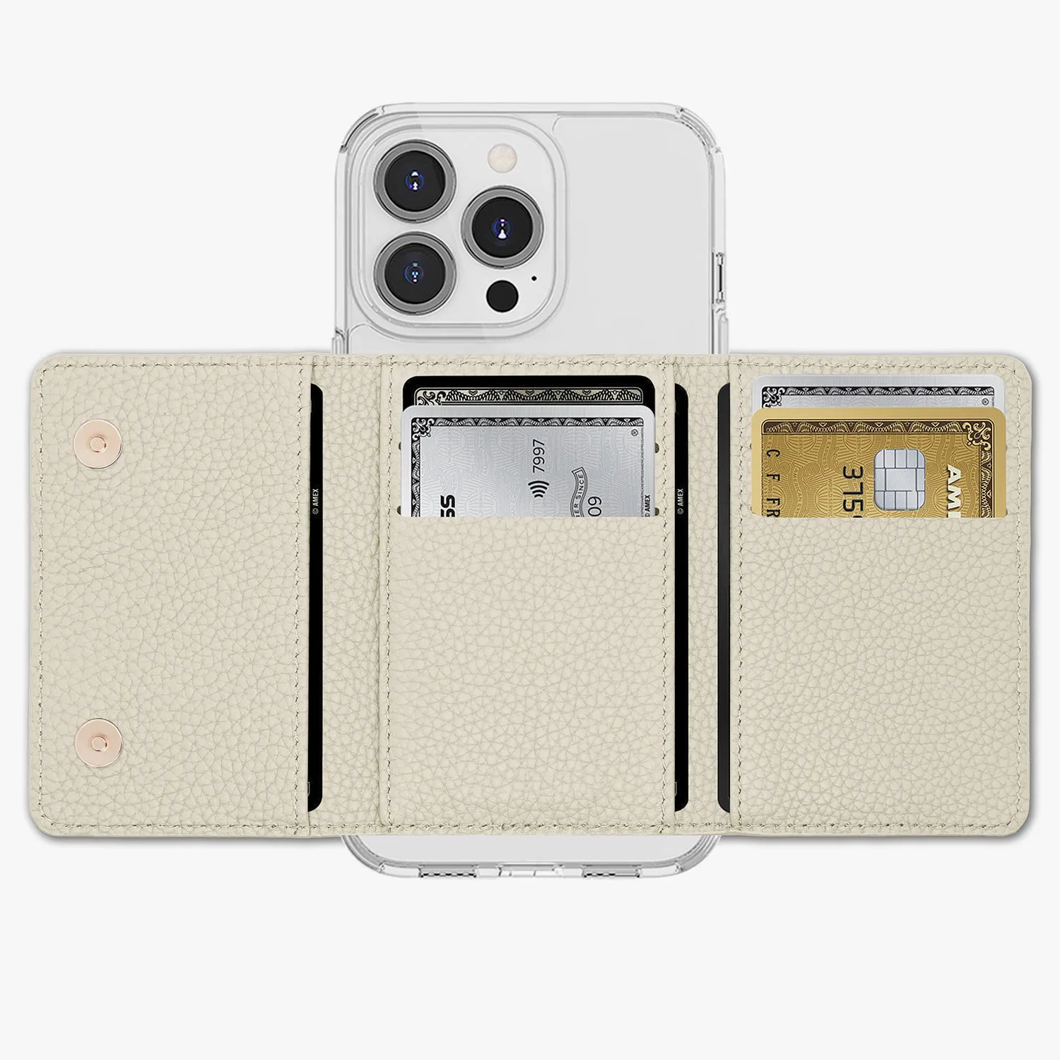 iPhone 16 Plus HD Clear Case with MagSafe Trifold Wallet Set