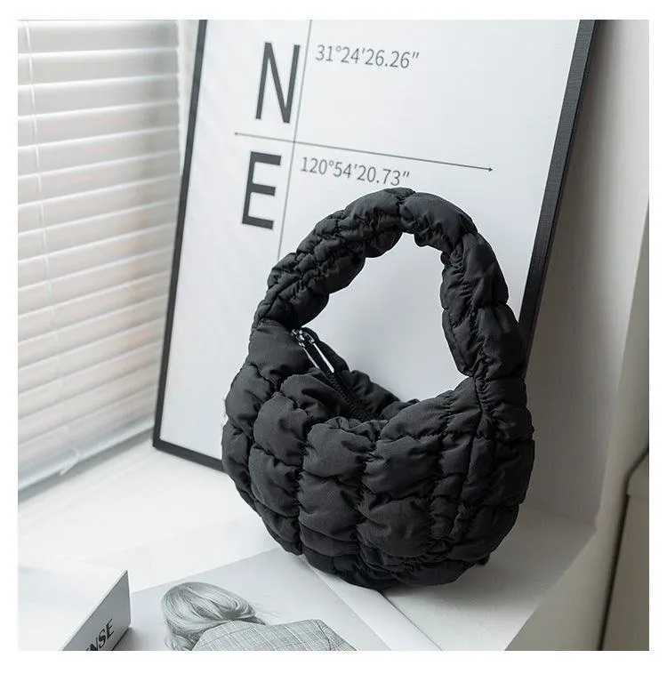 Ladies Puffer Cloud Bag Purse Tote Handbag Slouch Bag SKAB003
