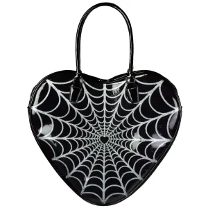 Spiderweb Sparkle Heart Bag