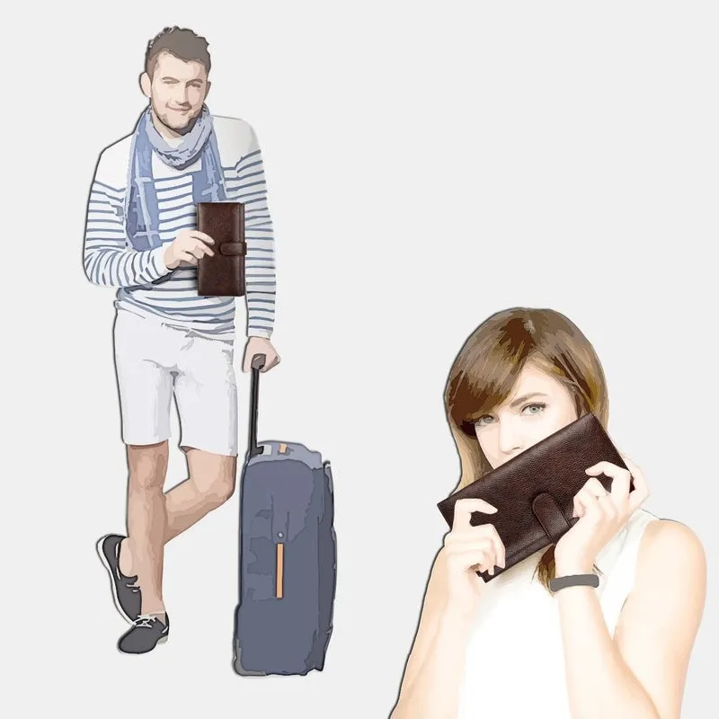 THE CLOWNFISH Brown Passport Wallet (TCFTWLGL-RBR1)