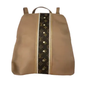 Upcycled Louis Vuitton Backpack in Mocha Mousse Leather